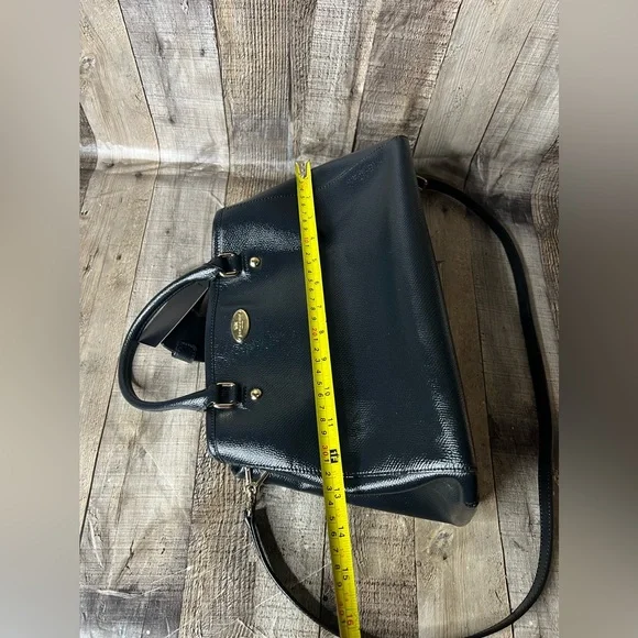 COACH Margot Carryall F34607 Midnight Blue Satchel Leather Crossbody handbag - Picture 11 of 16